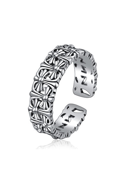 EFAYN.RO Unisex ring, special fashion model with crosses, hope theme, adjusta...