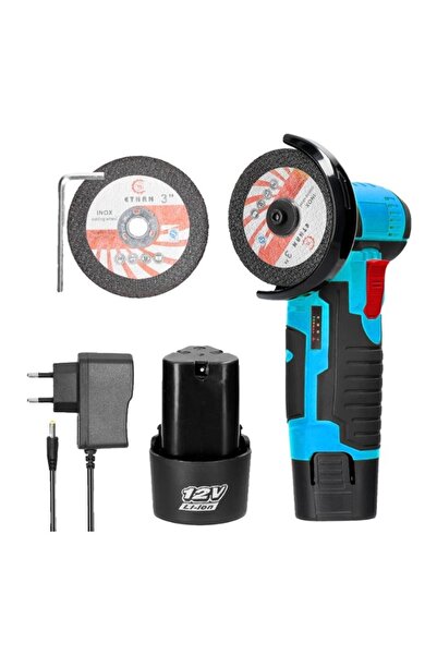 LILY Polizor unghiular electric 19500 rpm cu 2 baterii de 12V, dimensiuni dis...