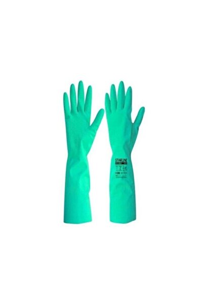 Starline STL-1815 Nitril Kimyasal Yeşil Asit Eldiveni 380 mm
