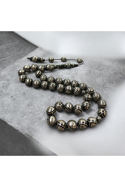 İnan Tesbih Special Design for Collectors 12X12 mm Special Handcrafted Silver...