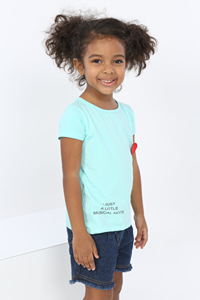 Toontoy Baby Girl Printed Crew Neck Short Sleeve T-Shirt