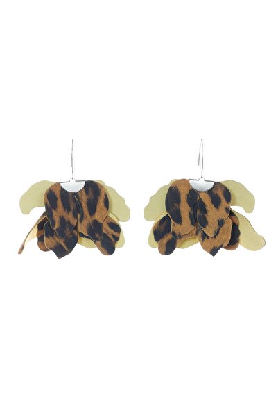 HAIArt Large Flower Earrings - Leopard