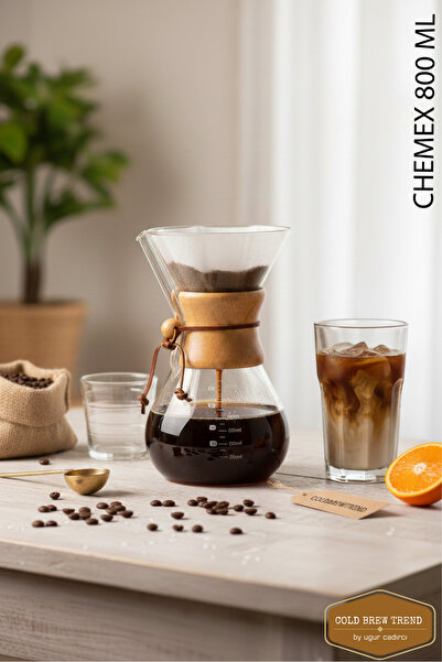 COLD BREW TREND by uğur cadırcı Chemex 800 ml - Cam Kahve Demleme Sürahisi - ...
