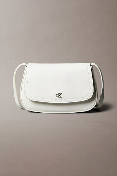 Calvin Klein Kadın Flap Camera Bag Omuz Çantası - Beyaz