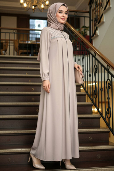 N.S NEVA STYLE Μπεζ Τεσεττούρ Φεράτσε με φερμουάρ 45313BEJ