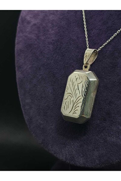 sarıyer silver Kapaklı Dikdörtgen Model Dua Resim Fotoğraf Konulabilen 925 Ay...