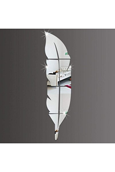 Primo Plus مرآة حائط على شكل ريشة، ملصق مرآة أكريليك مزخرف للمنزل وغرفة النوم