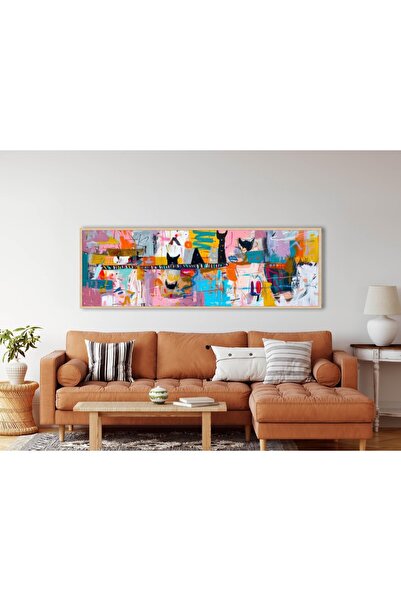 woodhomeworks Tek Parça Gerçek Ahşap Yatay Panorama Çerçeveli Tablo