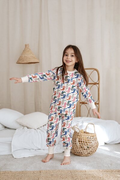 Oh La La Koala For Little Ones Σετ παιδικών πιτζαμών με στάμπα Cowboy Boot σε...
