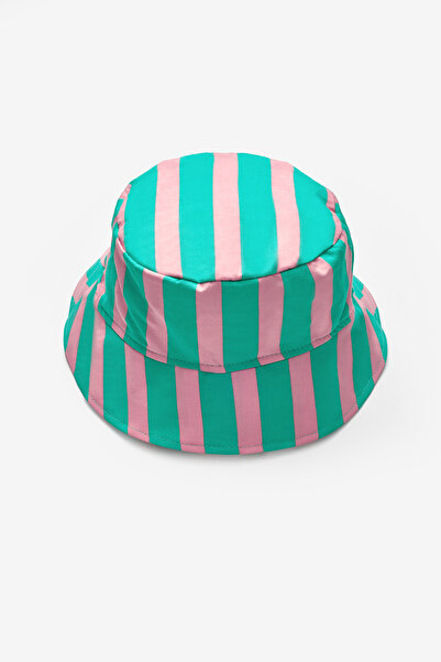 Le Mabelle قبعة دلو للأطفال بنمط خطوط النعناع