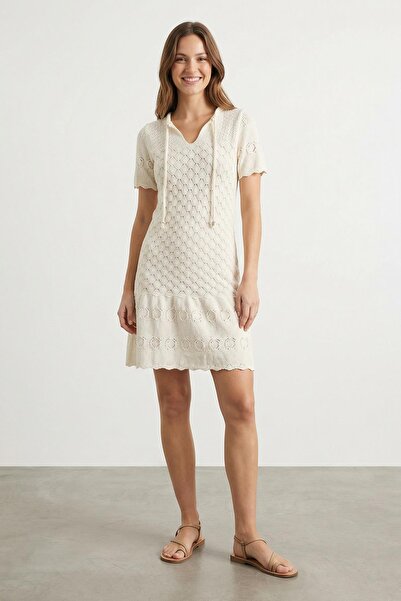 Soul Women's Embroidered Mini Dress - 31733Elb - Beige