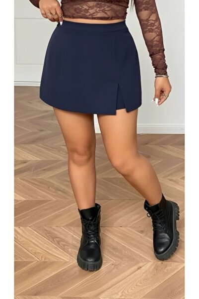 MRDN MODA Μονό σορτς με σχισμή μεγάλου μεγέθους λύκρα