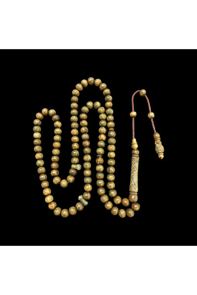 İnan Tesbih سبحة صلاة من خشب الورد بتصميم منحوت على شكل كرة، موديل 99