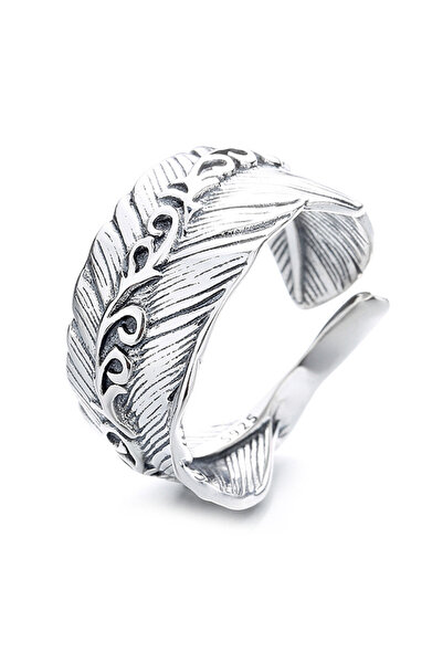 EFAYN.RO Inel unisex, model deosebit tip pana, tematica stylish retro feather...