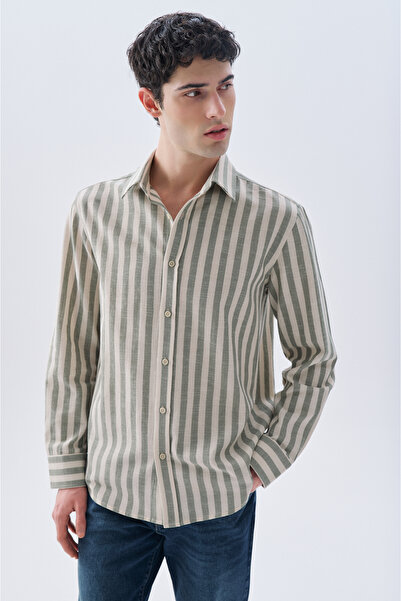 Mudo Striped Regular Fit Long Sleeve Shirt