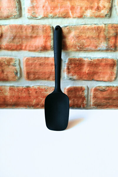 ELEGANCEV Silicone Hard Flat Spatula - Black Color - 27 cm - 1 Piece