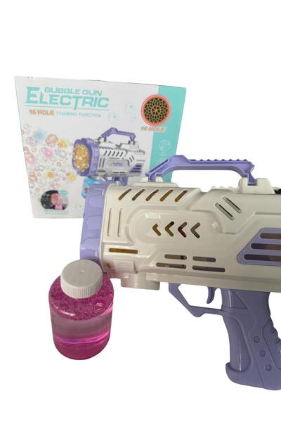 ADIRI SHOP Pistol electric de baloane 16 găuri cu lumini și muzică – Bubble G...
