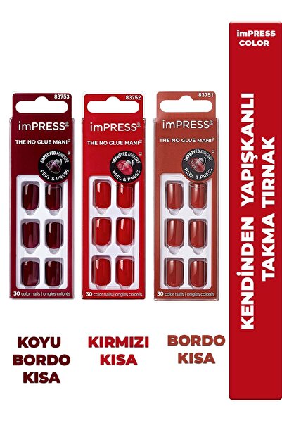 Impress Kendinden Yapışkanlı Takma Tırnaklar KIMC12-13-14