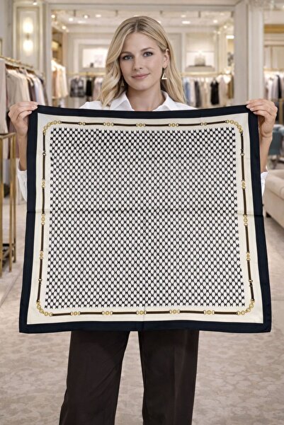 Axesoire 15335 Lanac Sa deznom Crni bandana šal 90x90 cm