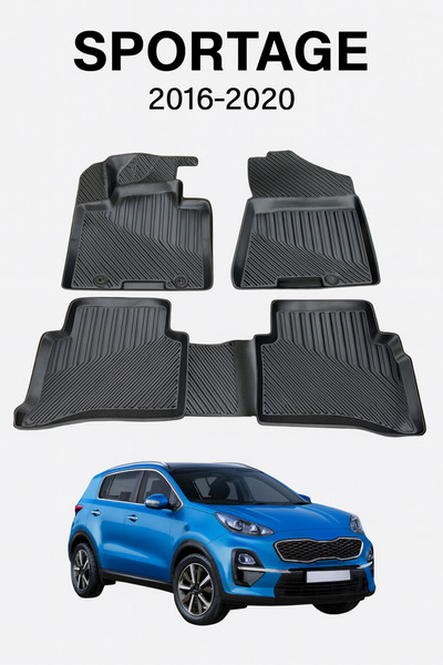 Black Gold Kia Sportage 2016-2020 3D Havuzlu Oto Paspas TPE Tam Uyumlu