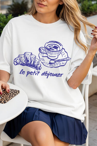 EFFRENATU Women's Text Printed T-Shirt – Round Neck, Short Sleeve, Casual