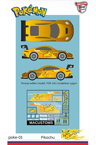 MACustoms 1/64 Ölçek Uyumlu Sulu Dekal Decal Sticker