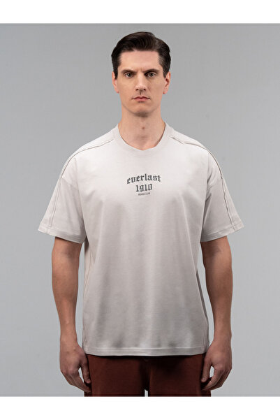 EVERLAST Ανδρικό μπλουζάκι Graphic Collection oversized σε ανοιχτό γκρι