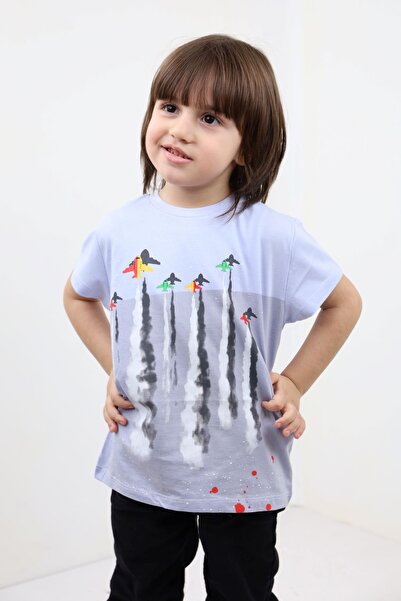 Toontoy Tricou cu mânecă scurtă cu imprimeu pentru băiat