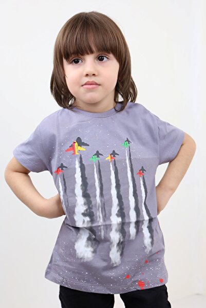 Toontoy Tricou cu mânecă scurtă cu imprimeu pentru băiat