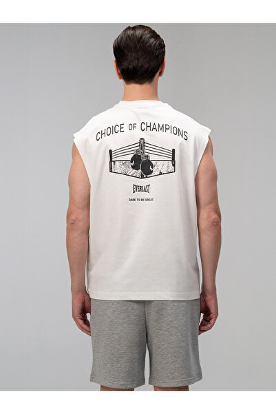 EVERLAST Choice of Champs Comfort Fit White Men's Sleeveless T-Shirt
