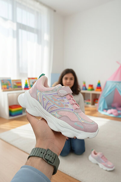 enoch حذاء رياضي للأطفال من Enoch بتفاصيل ثلاثية الأبعاد ونعل عالٍ مزود بشريط...