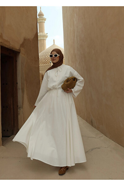 MODA AKSA 5480 BAĞLAMALI ETEKLİ TAKIM beyaz