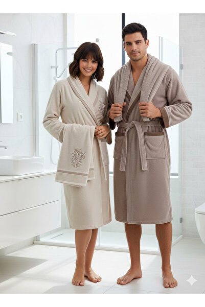 Özdilek Nev Brand Dordabo Family Bathrobe Set 6 Pieces (Nev Is a Brand Belong...