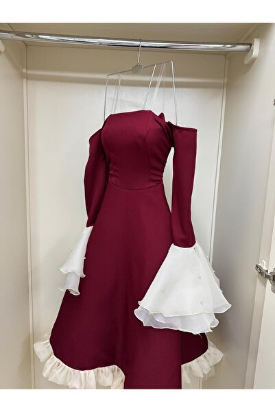 NUHAIRa باربي مع جازار مطرز بالكم 🌹 المقاسات XS.S.M.L.XL.XXL 🌹 الطول. 120 سم