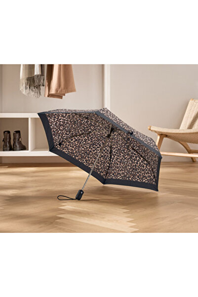 Tchibo Kadın Cep Şemsiyesi, Otomatik, Leopar