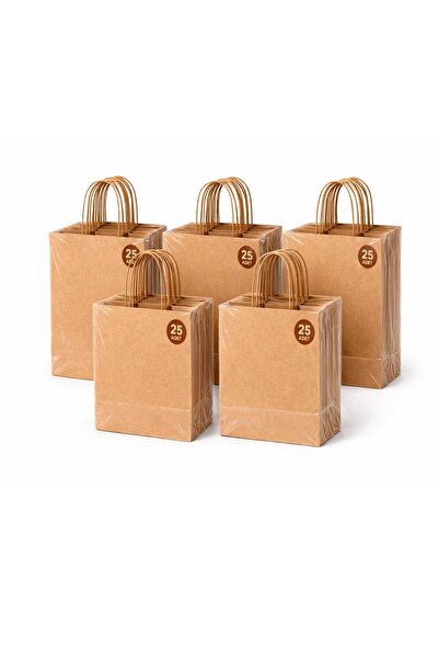 KAFEM Kraft Çanta Kahverengi 18x24cm 25li x 5 Paket