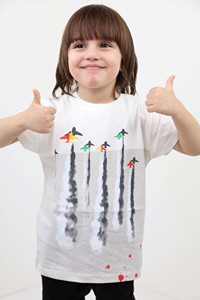 Toontoy Tricou cu mânecă scurtă cu imprimeu pentru băiat