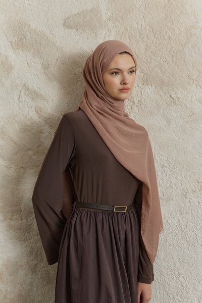 Qef Soft Line Cotton Shawl Dusty Rose