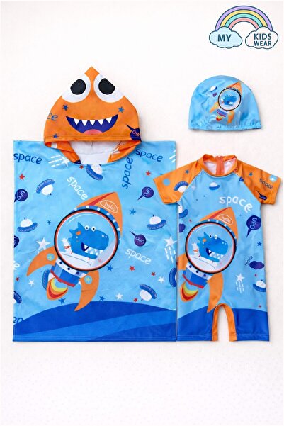 My Kids Wear Boy's Sea Combo Set of 3 – Swimsuit, Towel and Cap 12581