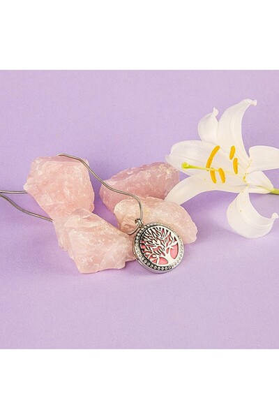 Ezera Essential Oil Diffuser Pendant, Aromatherapy TREE OF LIFE with Snake Ch...