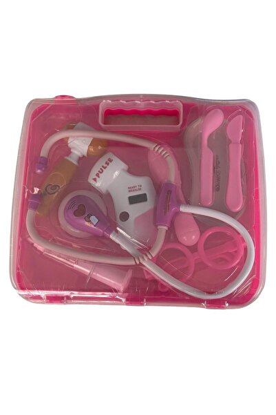 ADIRI SHOP Set doctor pentru copii în servietă roz, trusă medicală cu accesor...