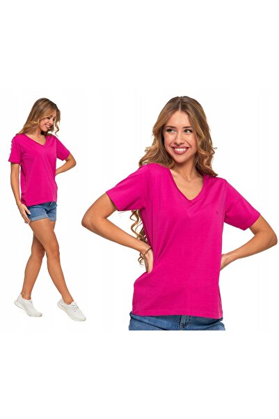 MORAJ Women's T-Shirt Cotton PREMIUM Loose T-Shirt Comfortable V-neck M