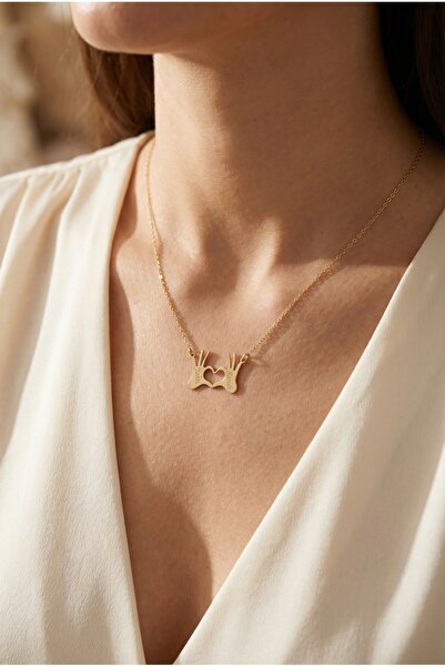 neshely jewelry 925 Ayar Orjinal Gümüş Kişiselleştirilebilir İsimli İki El Ka...