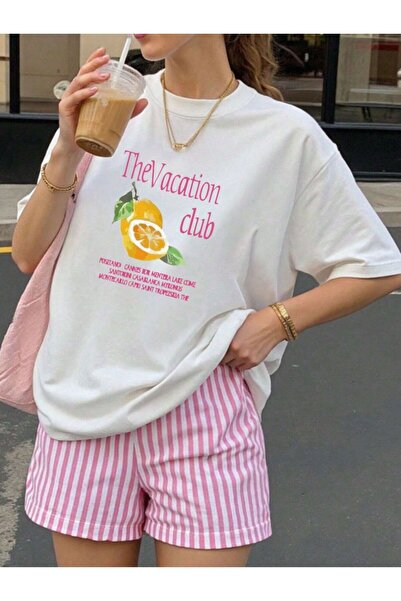 ZEMLİYA Γυναικείο T-Shirt Καλοκαίρι με τύπωμα – Στρογγυλή λαιμόκοψη, κοντό μα...