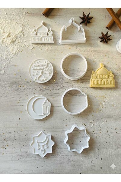 budem NezihHome Ramazan Temalı Kurabiye Ve Şeker Hamuru Kalıbı ve Kesici (4 A...