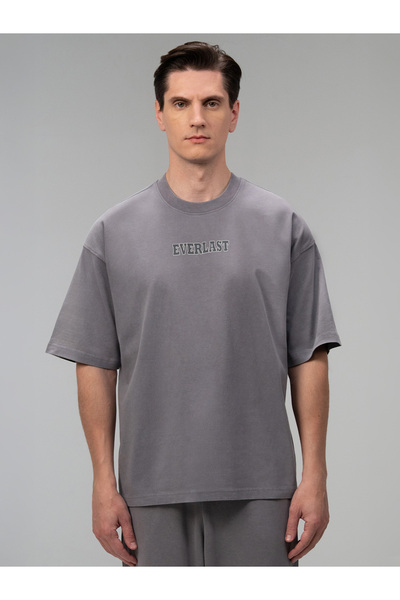 EVERLAST Giant Logo Oversize Dark Gray Men's T-Shirt