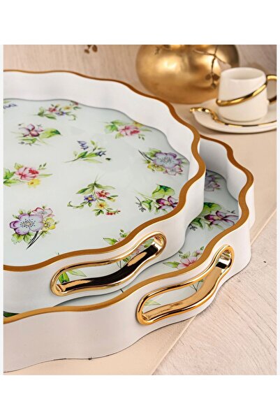 Paçi Charme -Sarissa 2'li Dekoratif Tepsi Seti