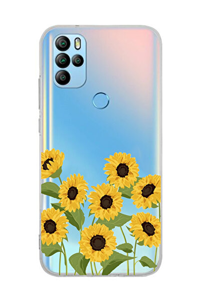 FLAMENKO حافظة هاتف شفافة بنمط عباد الشمس متوافقة مع جهاز General Mobile GM 2...