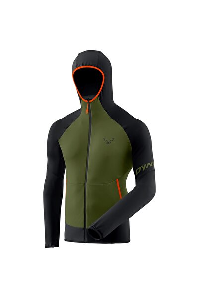 DYNAFIT Men's trekking jacket Transalper Light Polartec-Black/Green-46/S