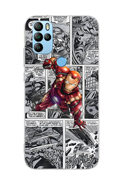 FLAMENKO حافظة هاتف شفافة بنمط القصص المصورة متوافقة مع جهاز General Mobile G...